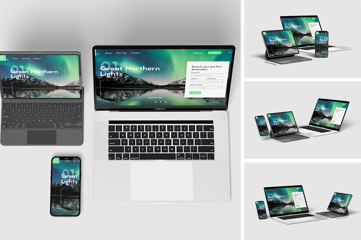 Responsive Screen Devices - Mockup（158088）-技能树